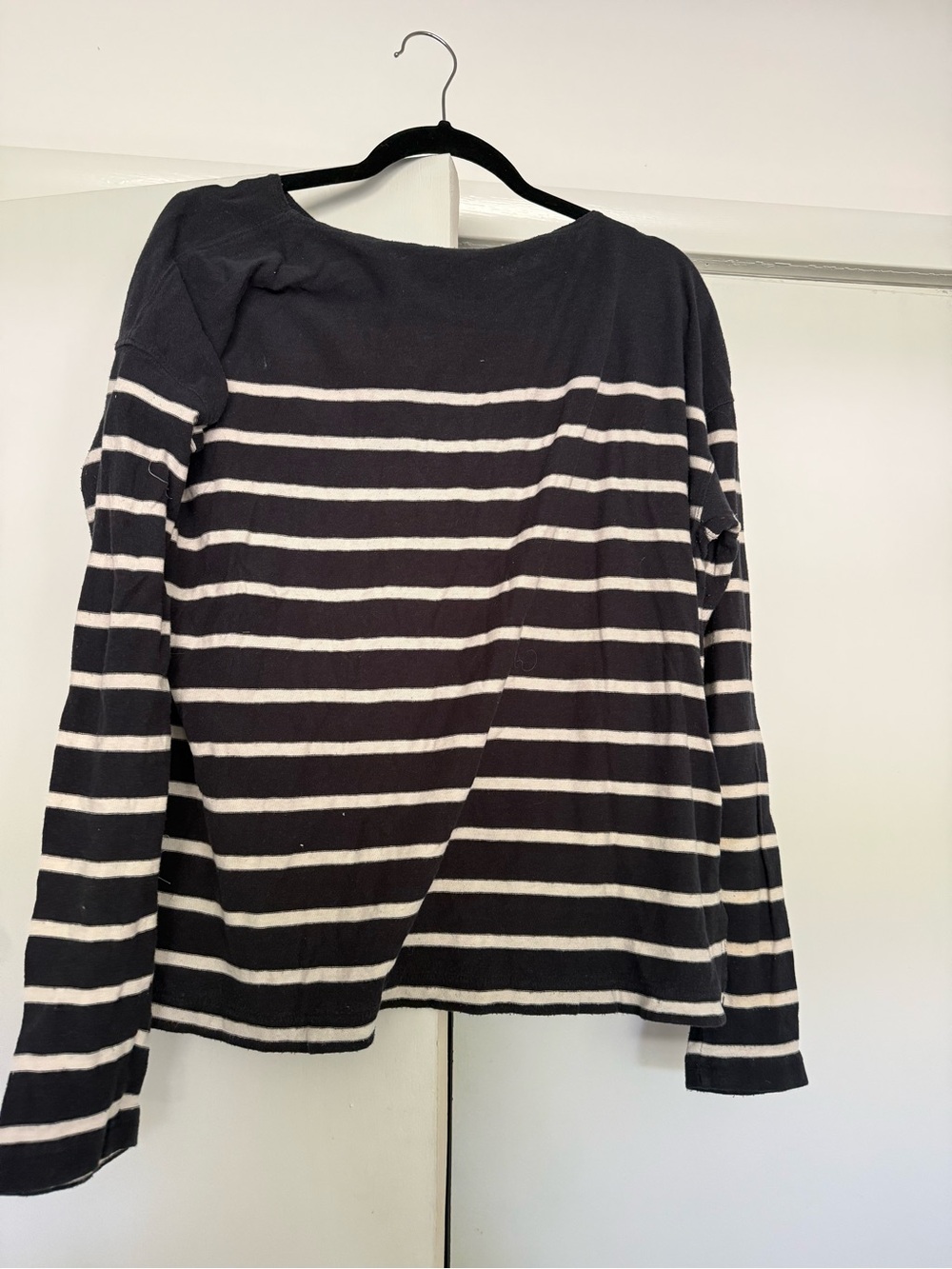 J. Crew Navy and White Striped Sweater